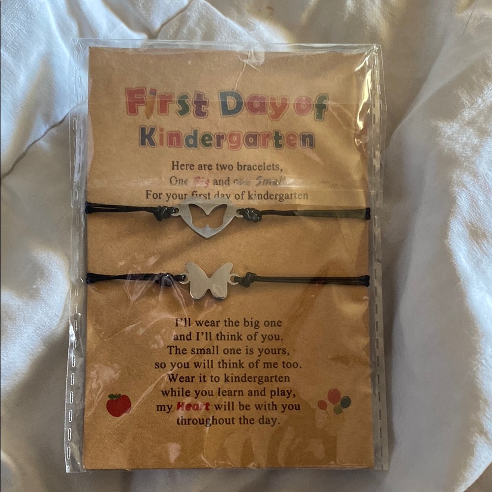 NWT Butterfly and Heart Kindergarten Bracelets